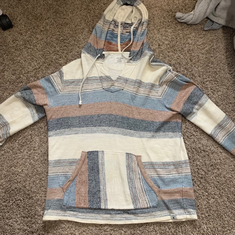 Light lucky brand hooded sweater.
